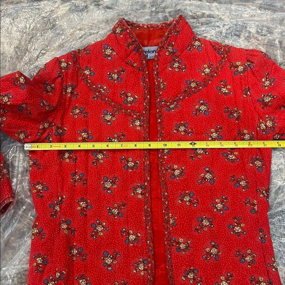 Vintage Cleveland Street Red Floral 1970s Embroidered Women's Jacket size 5. - Picture 9 of 11